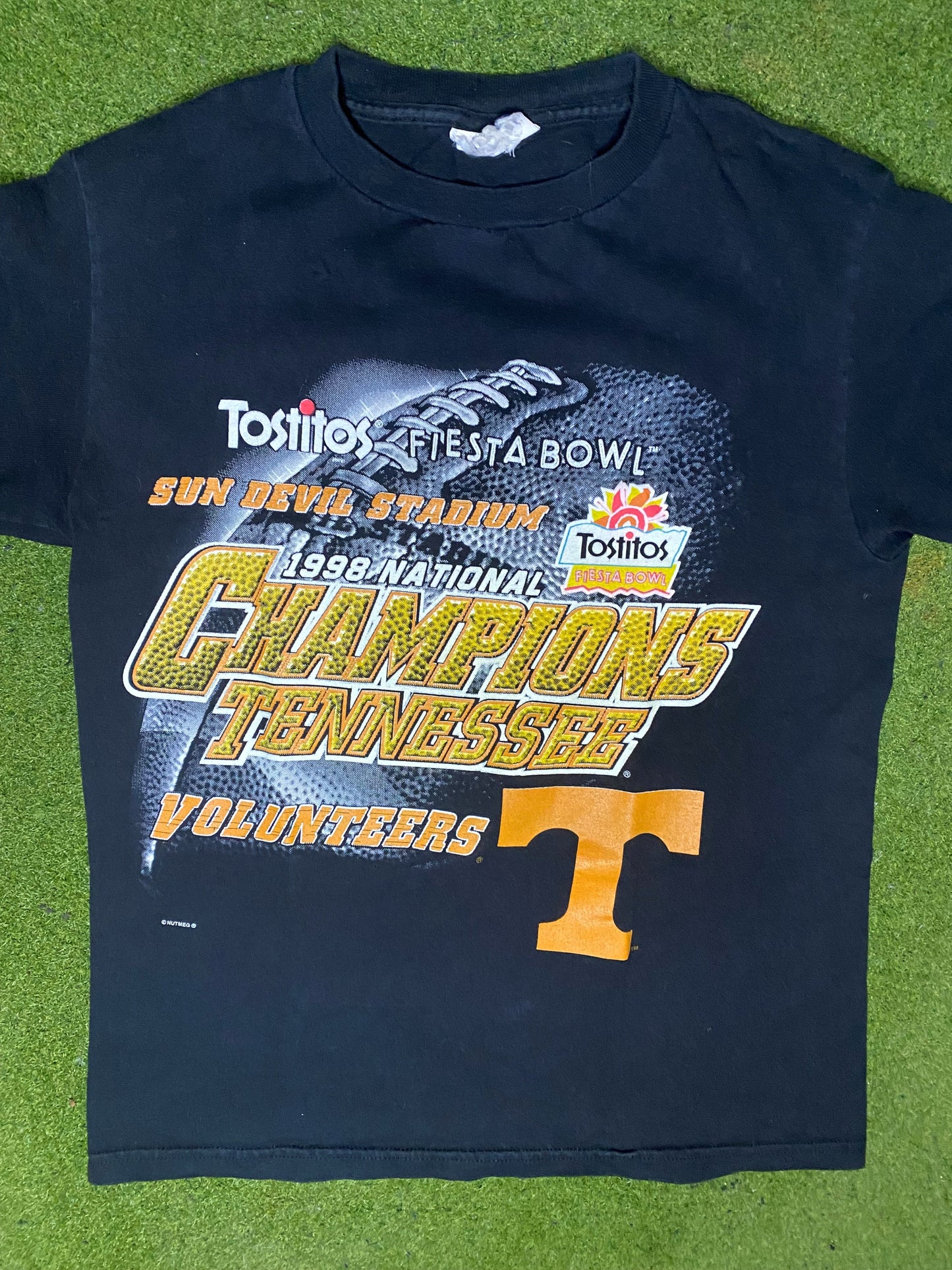 1998 Tennessee Volunteers - National Champions - Vintage College T Shirt (Small) - Gametime Vintage