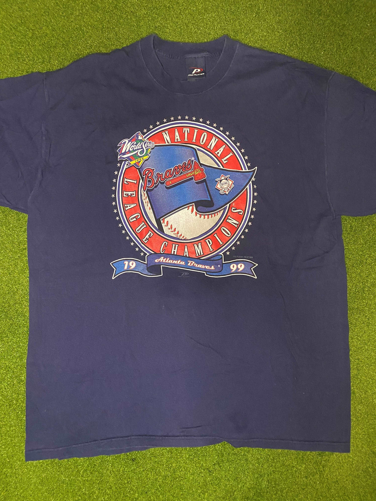 1999 Atlanta Braves - NL Champions - Vintage MLB Tee Shirt (2XL) - Gametime Vintage