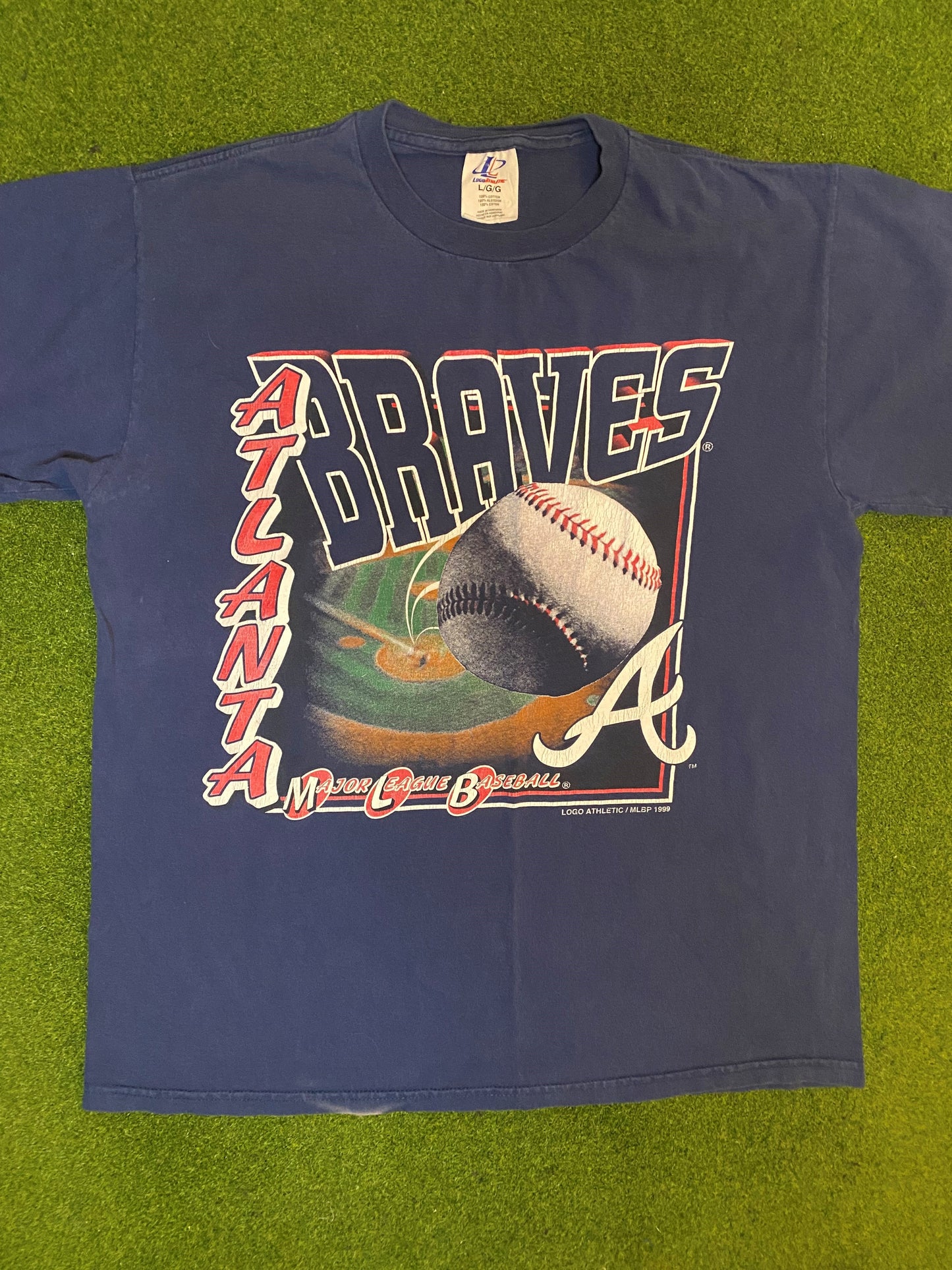 1999 Atlanta Braves - Vintage MLB T-Shirt (Large) - Gametime Vintage
