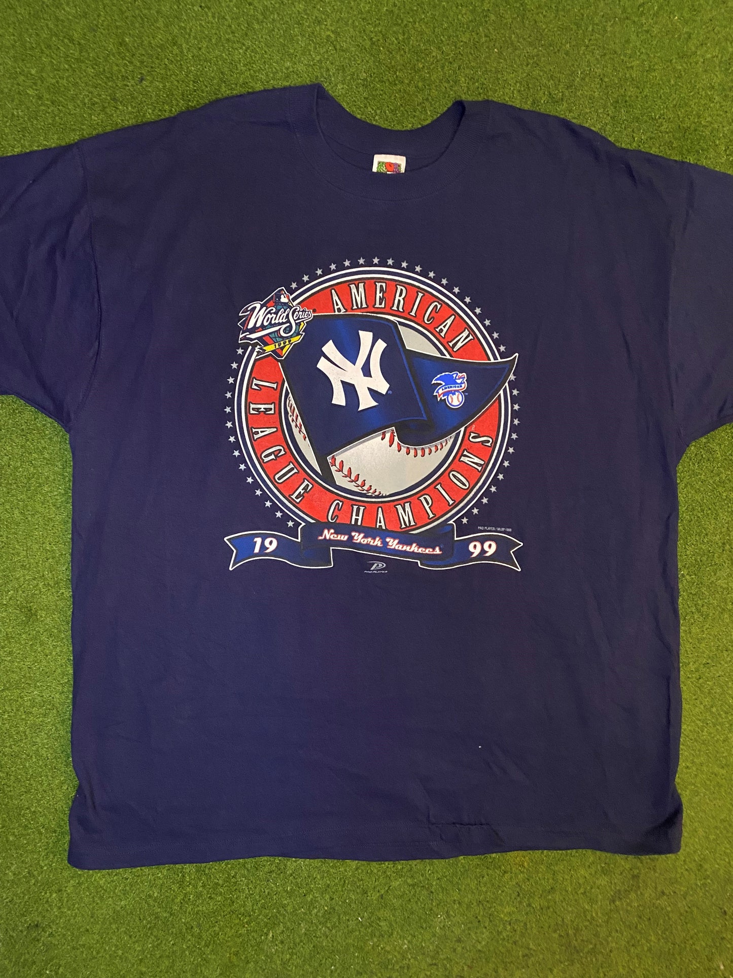 1999 NY Yankees - AL Champions - Vintage MLB T-Shirt (2XL) - Gametime Vintage