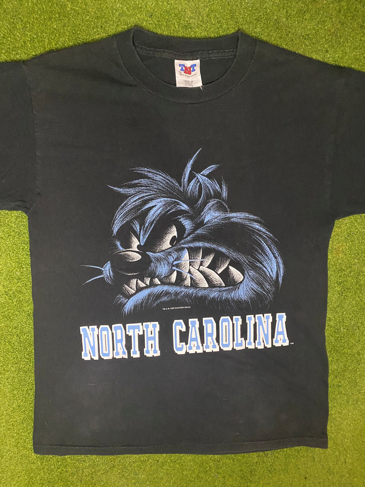 1999 North Carolina Tar Heels - Taz - Vintage College T Shirt (Medium) - Gametime Vintage