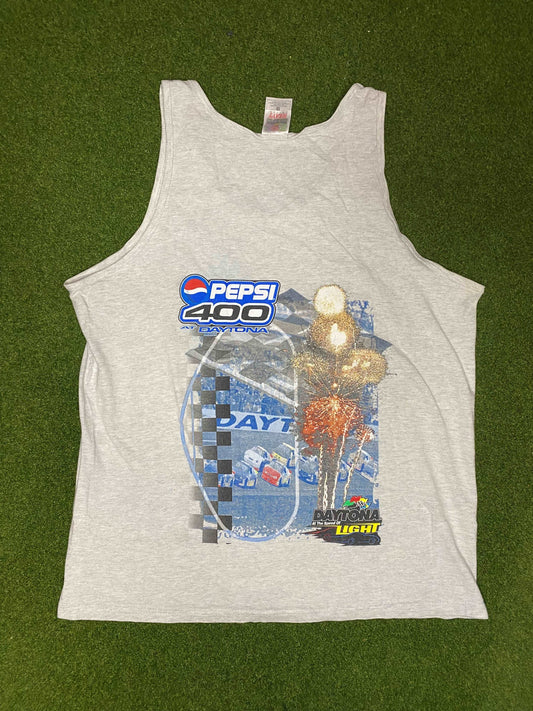 1999 Pepsi 400 - Double Sided - Vintage NASCAR Tank (Large) - Gametime Vintage