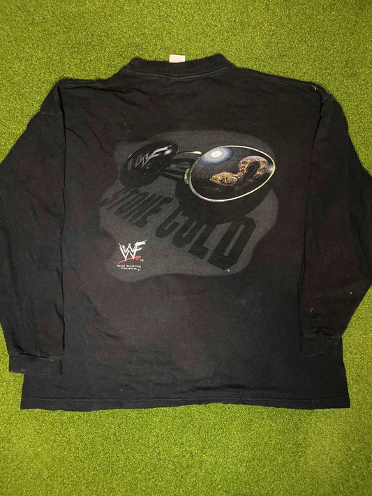 1999 Stone Cold Steve Austin - No Mercy - Double Sided - Vintage WWF Tee Shirt (XL) - Gametime Vintage