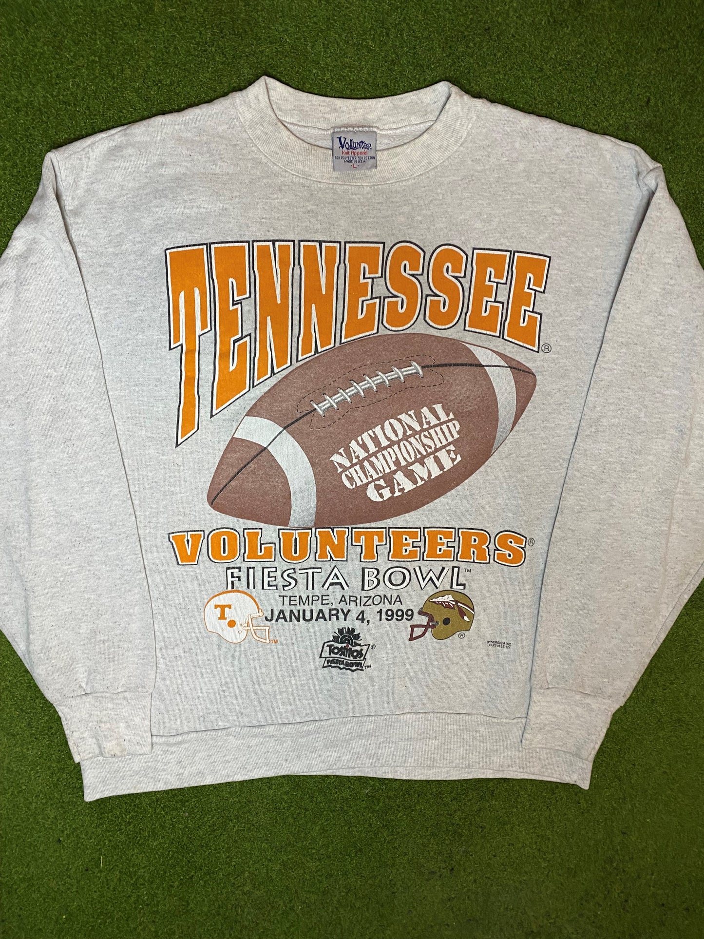 1999 Tennessee Volunteers - Fiesta Bowl - Vintage College Football Sweatshirt (Large) - Gametime Vintage