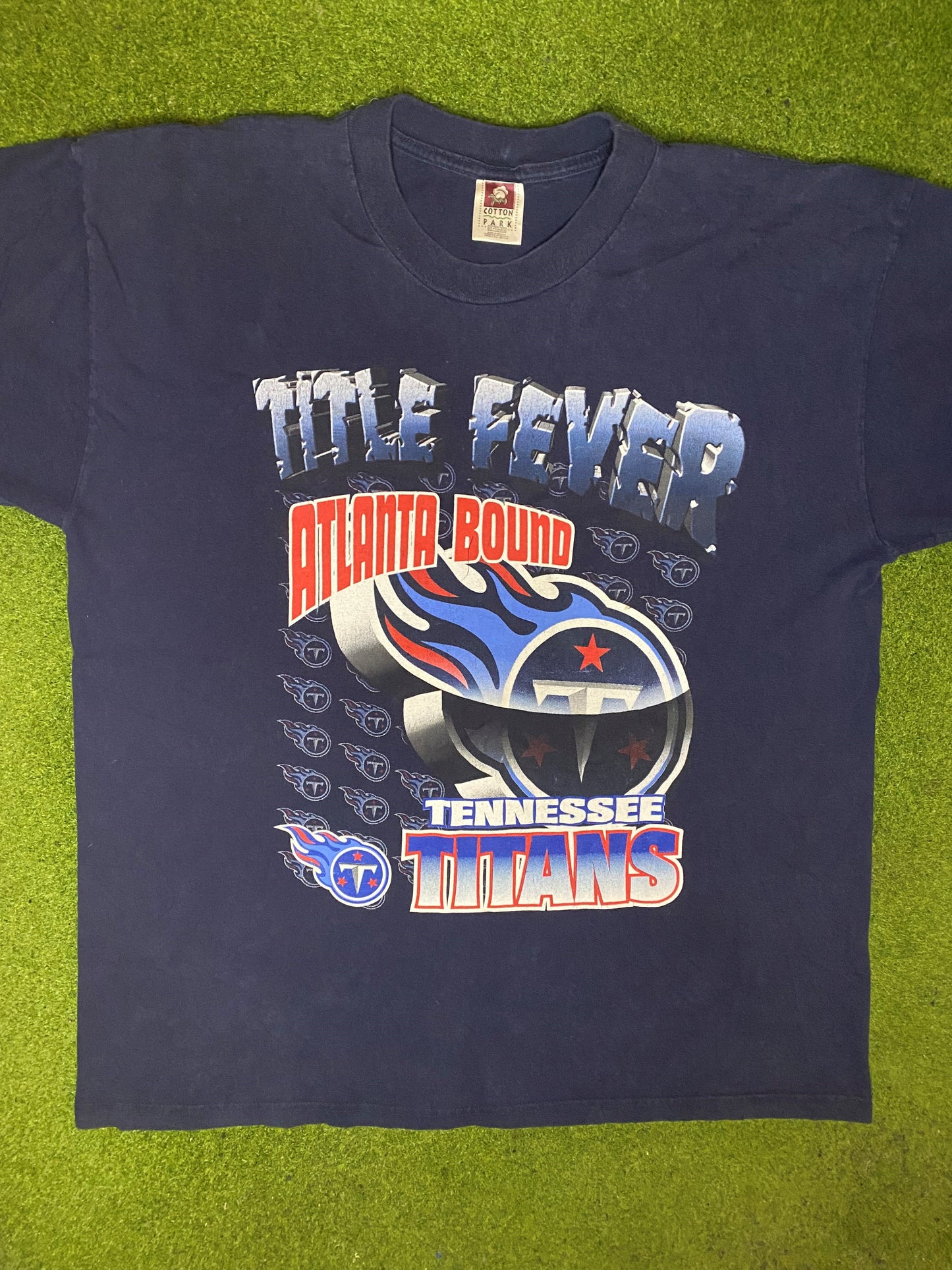 1999 Tennessee Titans - Title Fever - Vintage NFL T-Shirt (XL) - Gametime Vintage