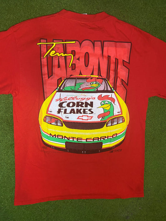 1999 Terry Labonte - Corn Flakes - Vintage NASCAR T-Shirt (XL) - Gametime Vintage