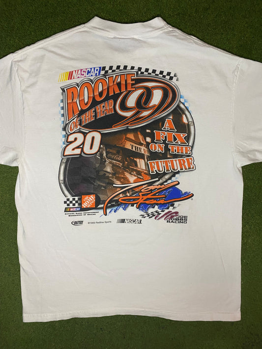 1999 Tony Stewart - Rookie of the Year - Vintage NASCAR T Shirt (Large)