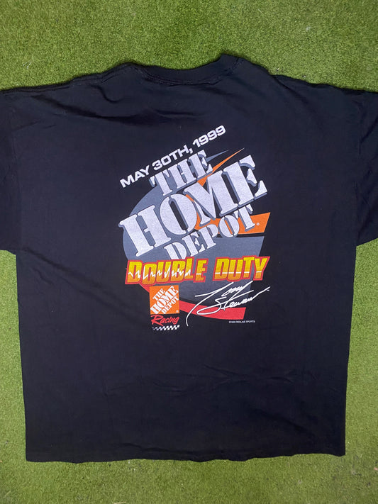 1999 Tony Stewart - Double Duty - Vintage NASCAR T-Shirt (XL) - Gametime Vintage