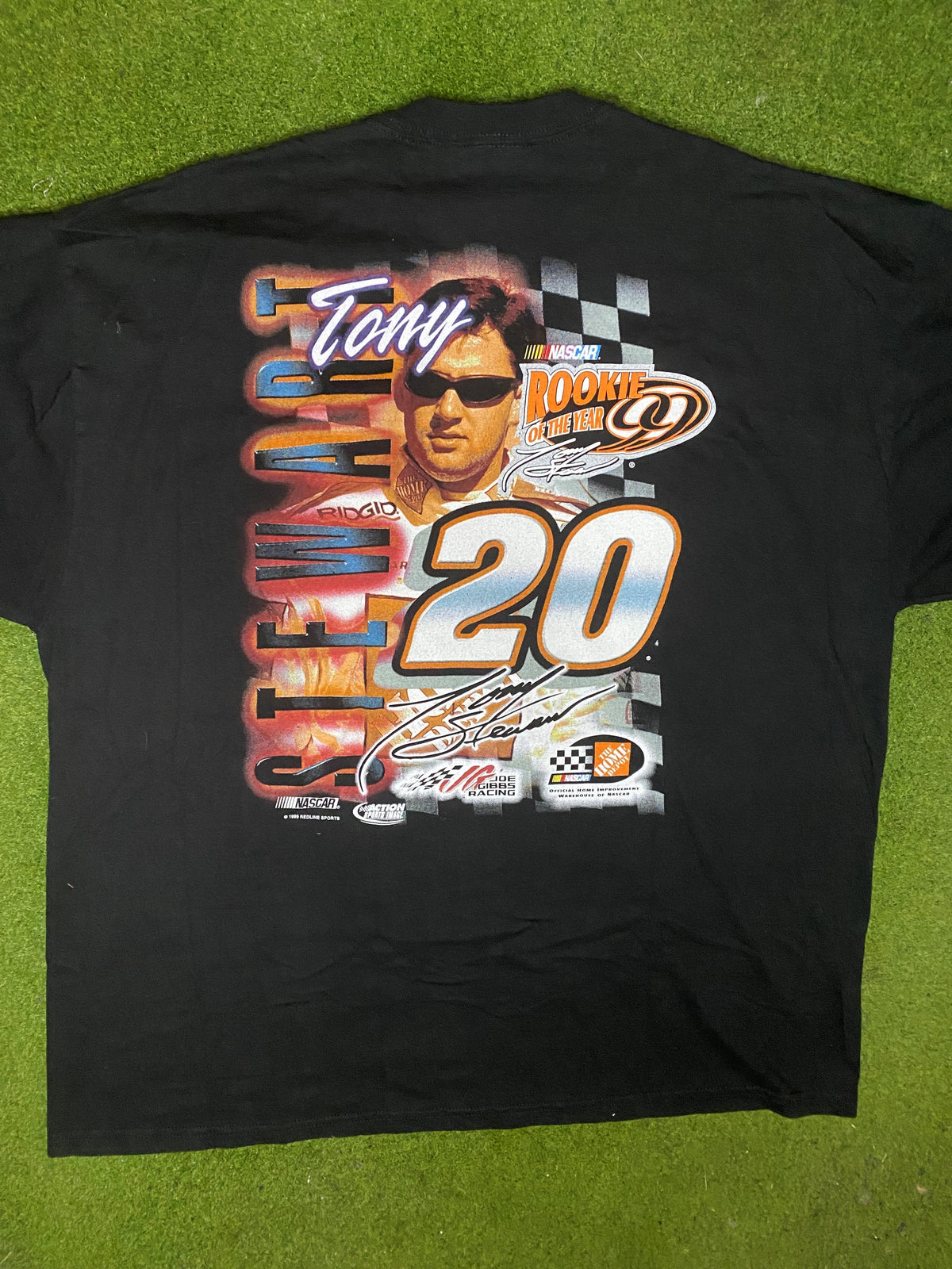 1999 Tony Stewart - Rookie of the Year - Vintage NASCAR T-Shirt (XL) - Gametime Vintage
