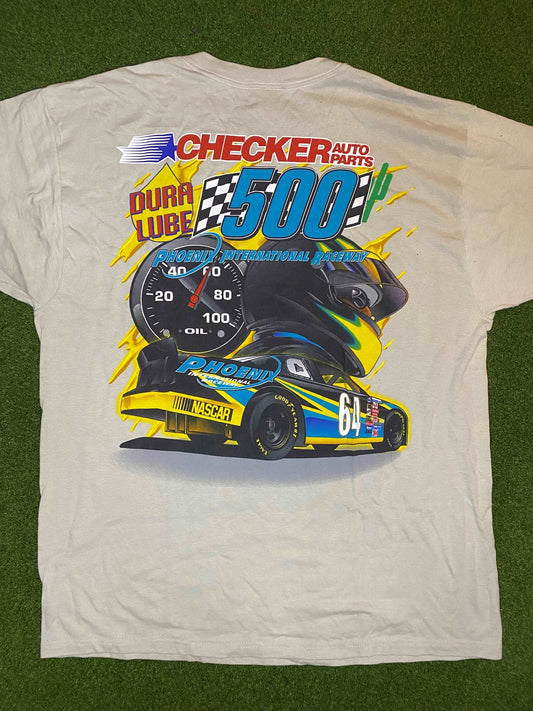 2000 Checker Auto Parts 500 - Double Sided - Vintage NASCAR Tee Shirt (XL) - Gametime Vintage