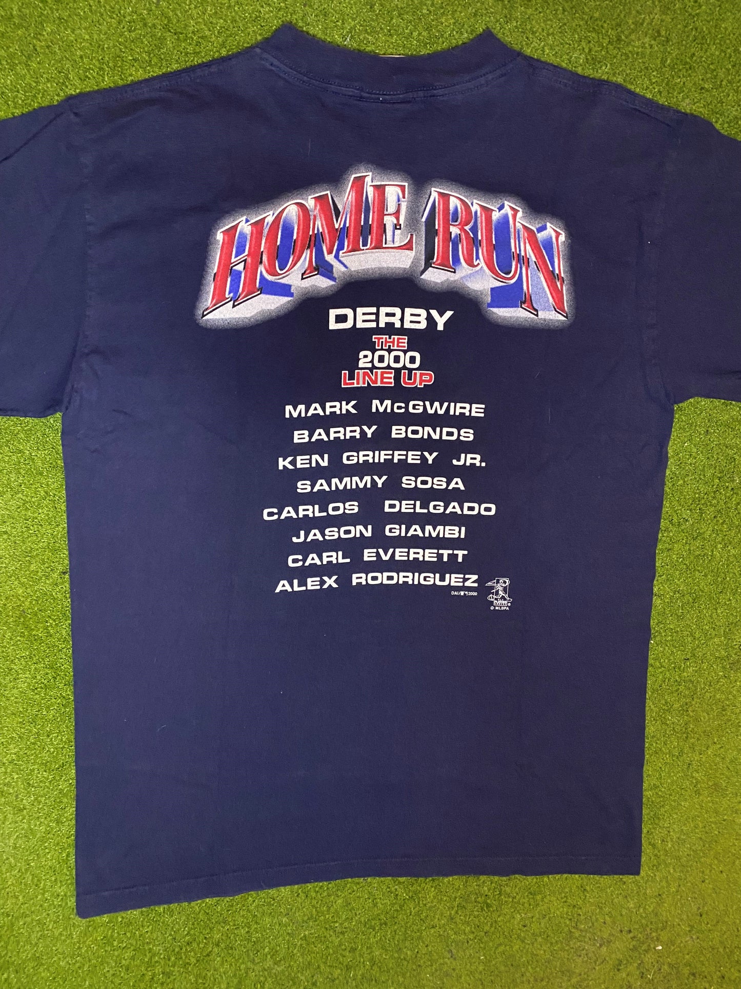 2000 All Star Game - Home Run Derby - Double Sided - Vintage MLB T-Shirt (Large) - Gametime Vintage