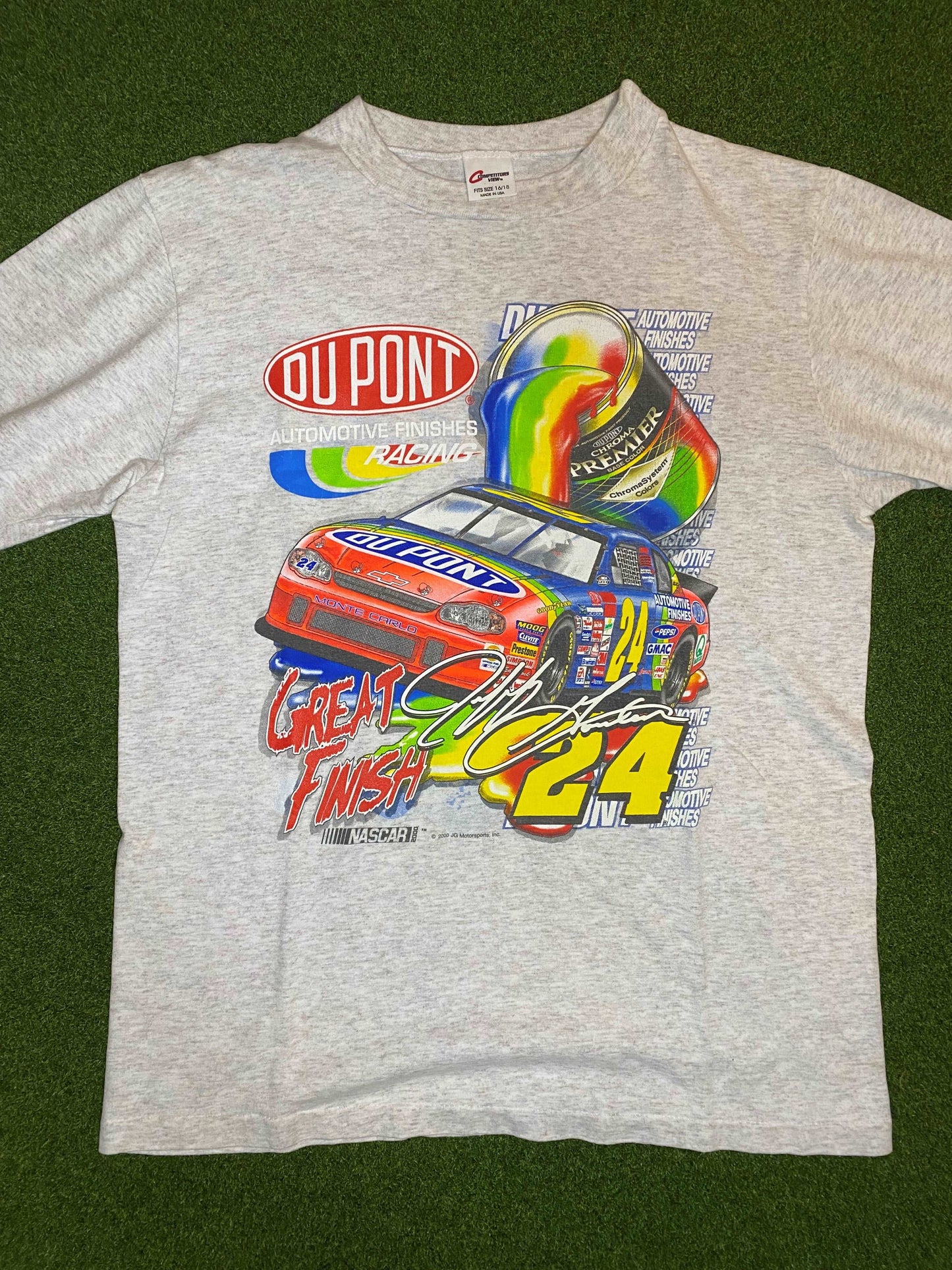 2000 Jeff Gordon - Dupont - Vintage NASCAR Tee Shirt (Youth Large) - Gametime Vintage