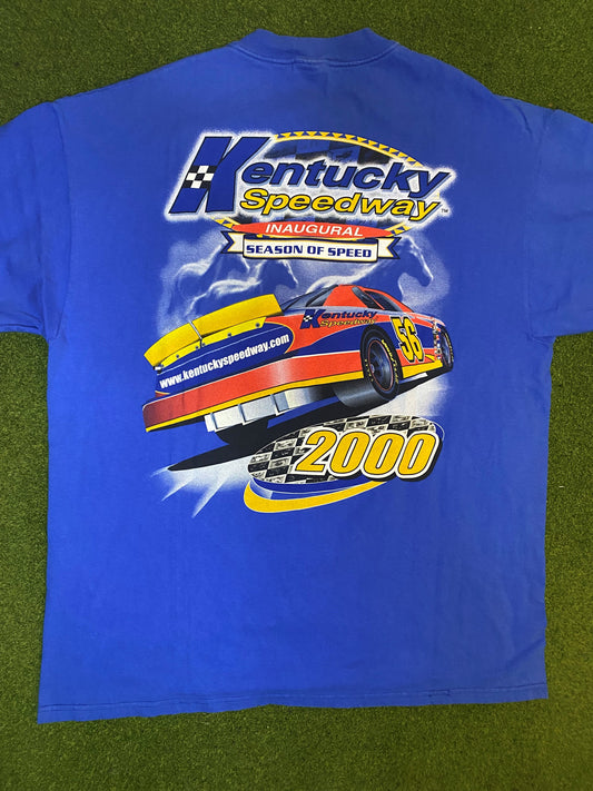 2000 Kentucky Speedway - Vintage NASCAR T-Shirt (XL) - Gametime Vintage
