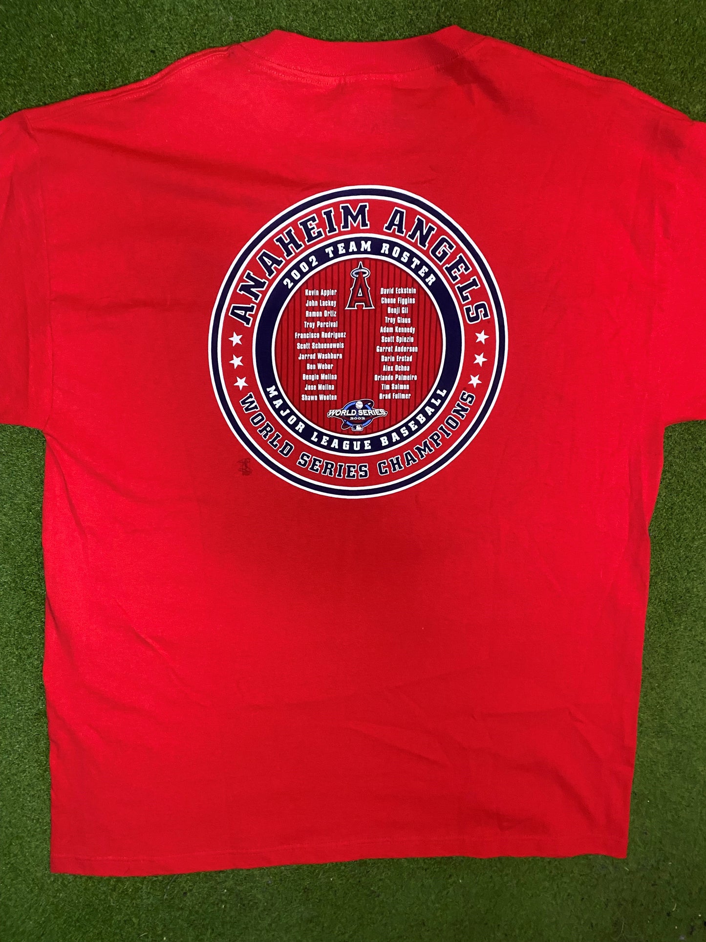 2002 Anaheim Angels - World Series Champions - Vintage MLB T-Shirt (XL) - Gametime Vintage