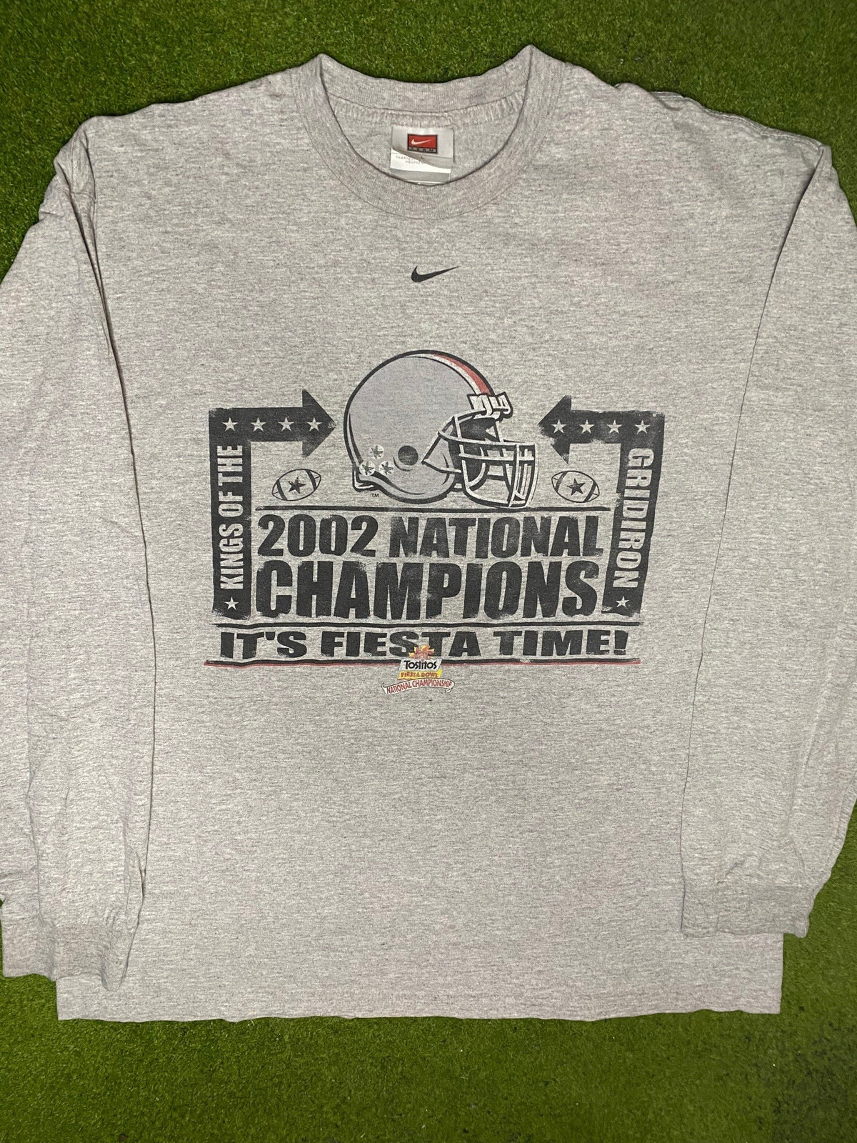 2002 Ohio State Buckeyes - National Champions - Vintage College Long Sleeve (Large) - Gametime Vintage