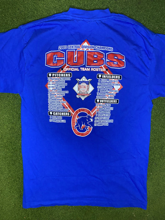 2003 Chicago Cubs - Div Champs - Vintage MLB T-Shirt (Medium) - Gametime Vintage