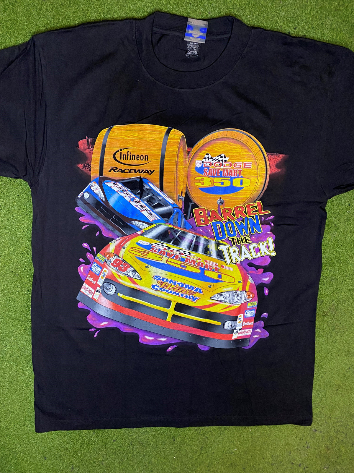 2003 Dodge Save Smart 350 - Infineon Raceway - Vintage NASCAR T-Shirt (Large) - Gametime Vintage