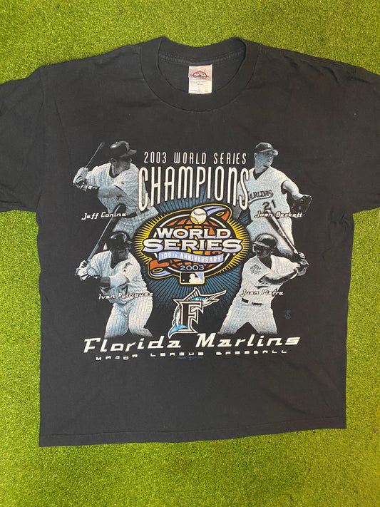 2003 Florida Marlins - World Series Champions - Vintage MLB T-Shirt (Youth XL)