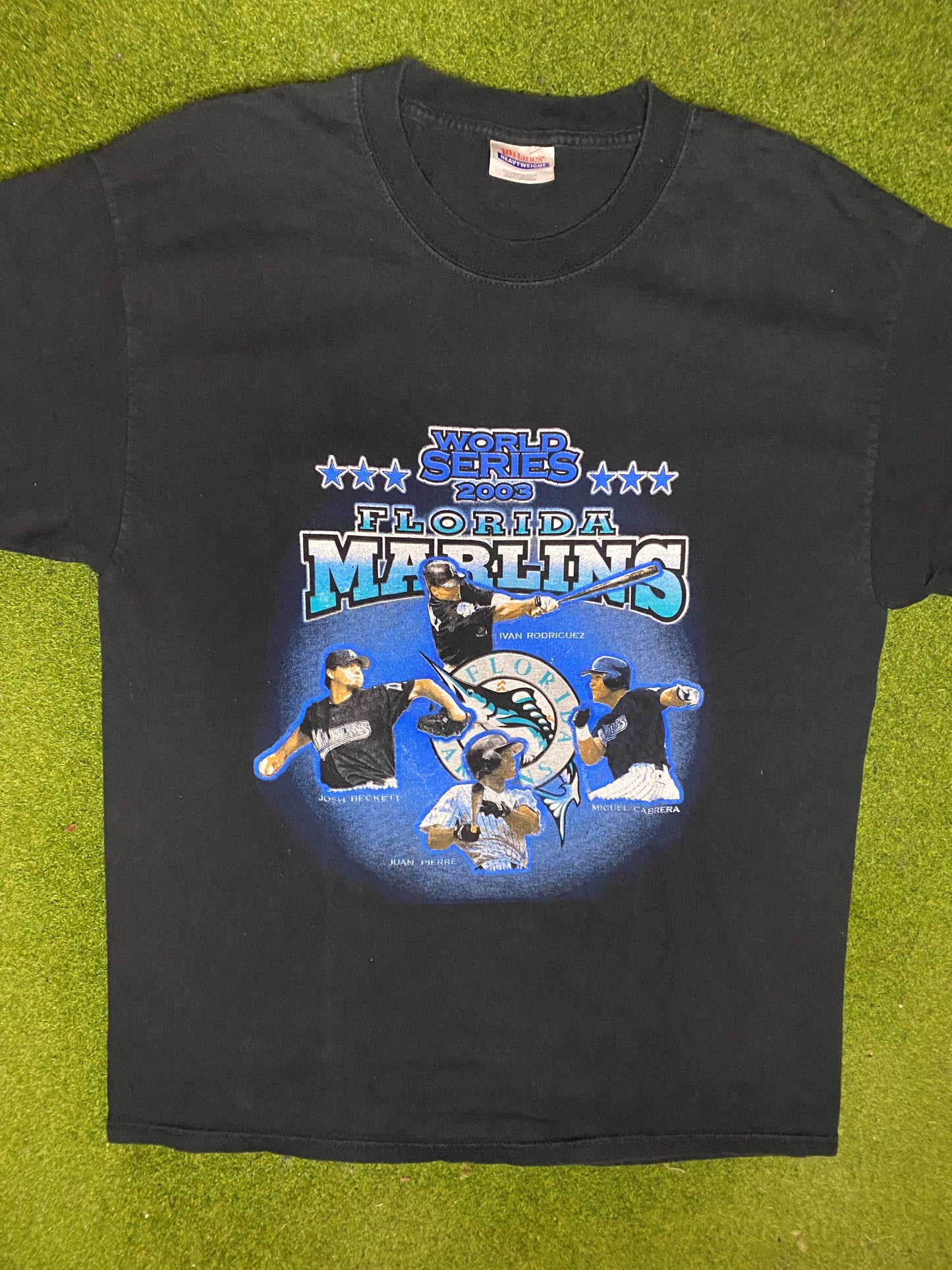 2003 Florida Marlins - World Series - Vintage MLB T-Shirt (Large) - Gametime Vintage
