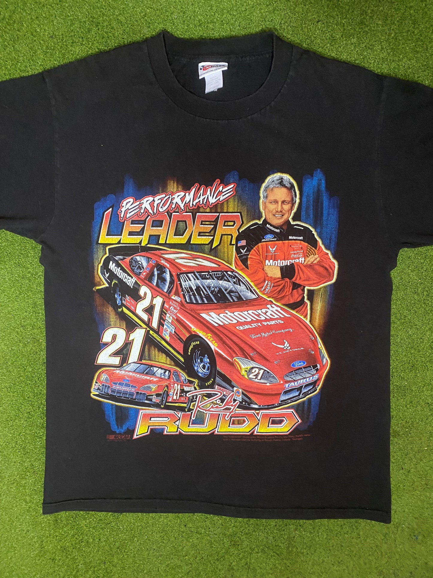 2003 Ricky Rudd - Motorcraft - Vintage NASCAR T-Shirt (Medium) - Gametime Vintage