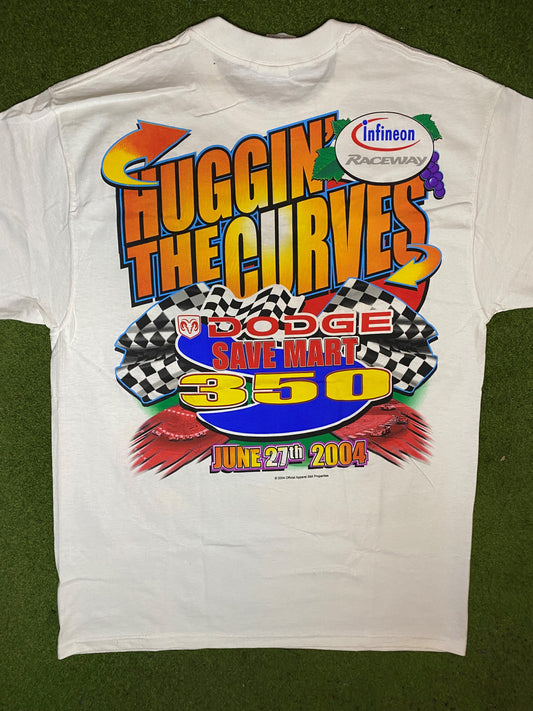 2004 Dodge Save Mart 350 - Infineon Raceway - Vintage NASCAR T-Shirt (Large) - Gametime Vintage