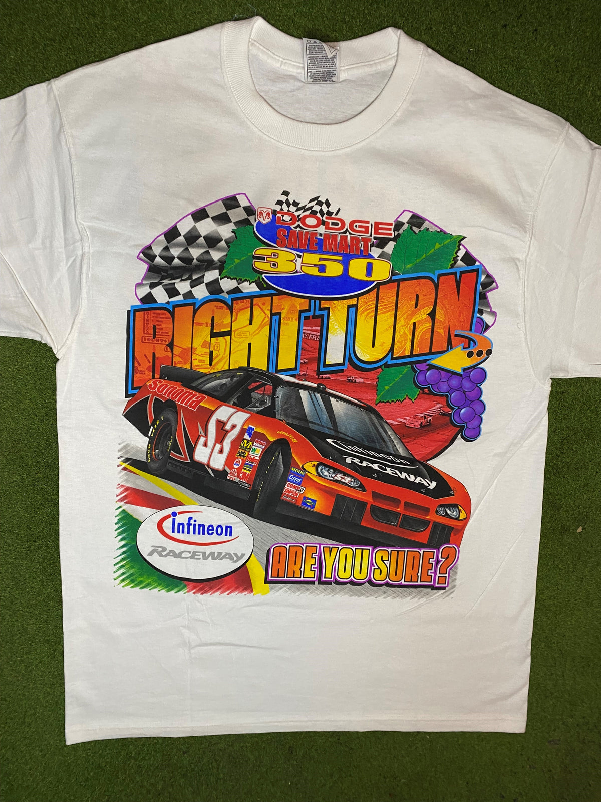 2004 Dodge Save Mart 350 - Infineon Raceway - Vintage NASCAR T-Shirt (Large) - Gametime Vintage