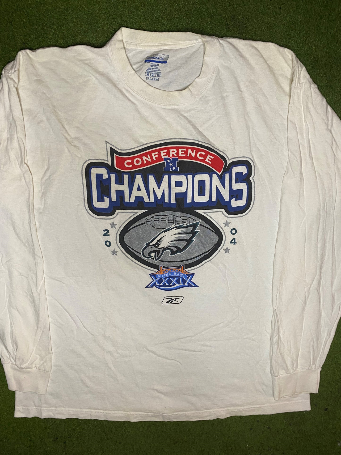 2004 Philadelphia Eagles - Super Bowl XXIX - Vintage NFL Long Sleeve (XL) - Gametime Vintage