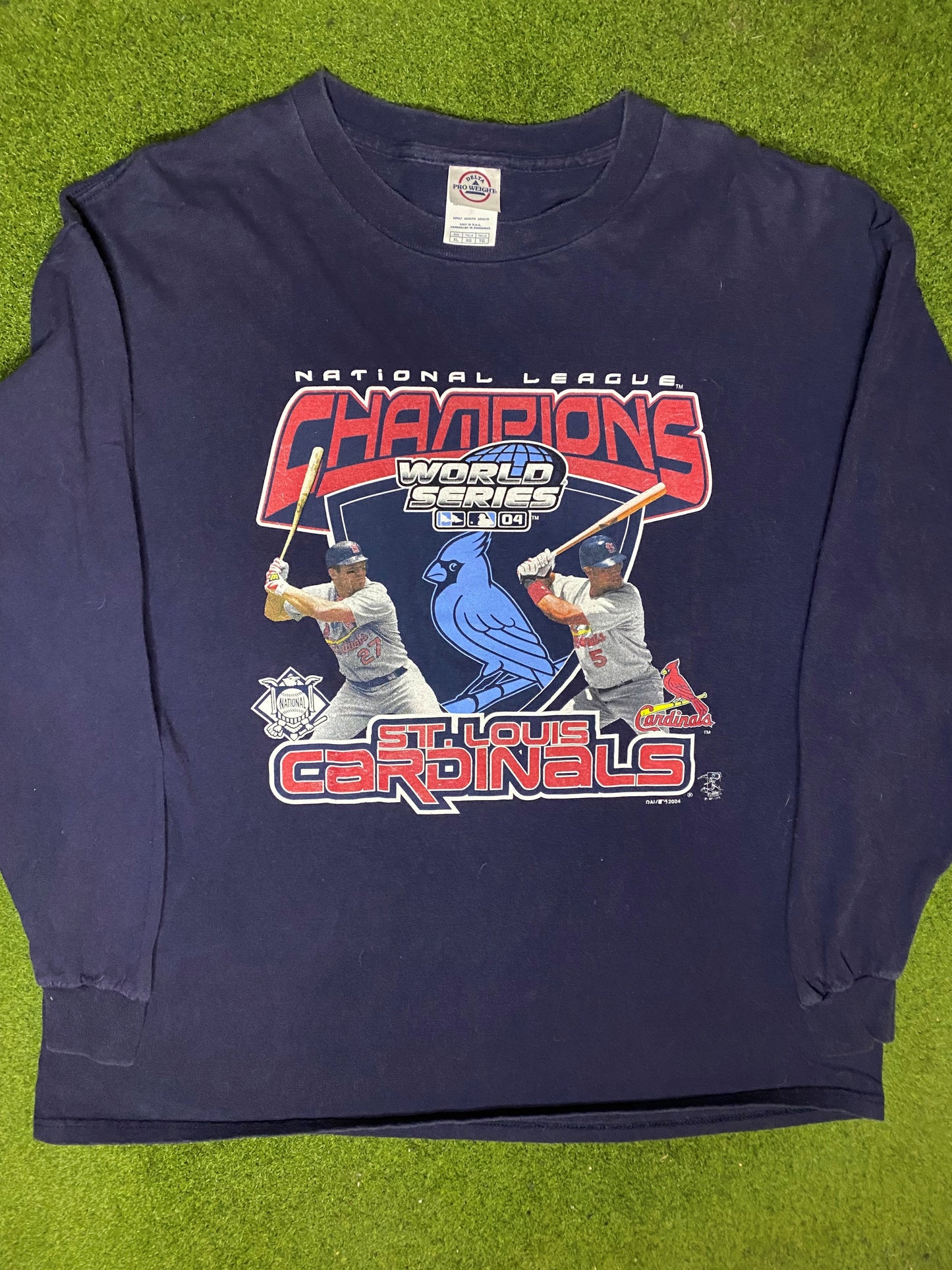 2004 St. Louis Cardinals - NL Champions - Vintage MLB Long Sleeve (XL) - Gametime Vintage