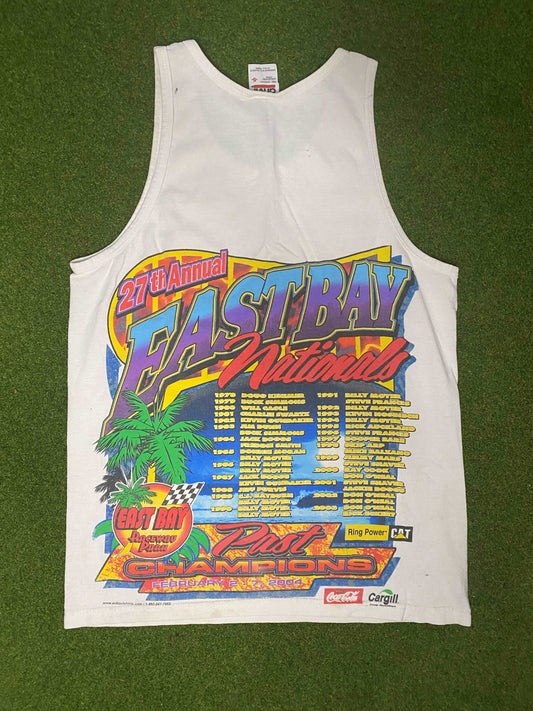 2004 East Bay Raceway Park - Winter Nationals - Double Sided - Vintage NASCAR Tank (Small) - Gametime Vintage