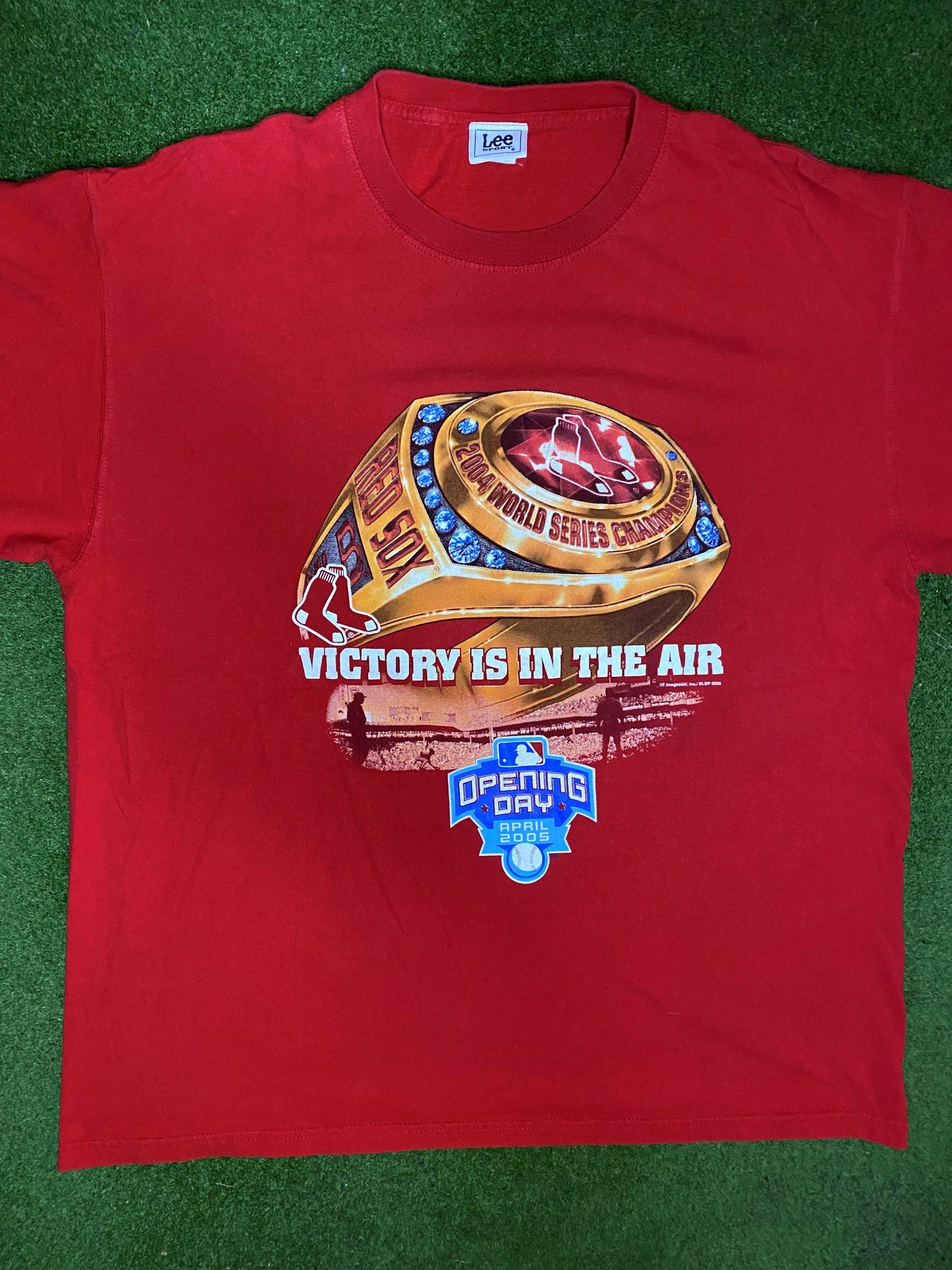 2005 Boston Red Sox - Opening Day Ring - Vintage MLB Tee (XL) - Gametime Vintage