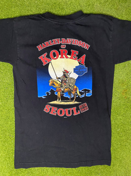 2005 Harley Davidson - Seoul Korea - Vintage Harley T Shirt (Small) - Gametime Vintage
