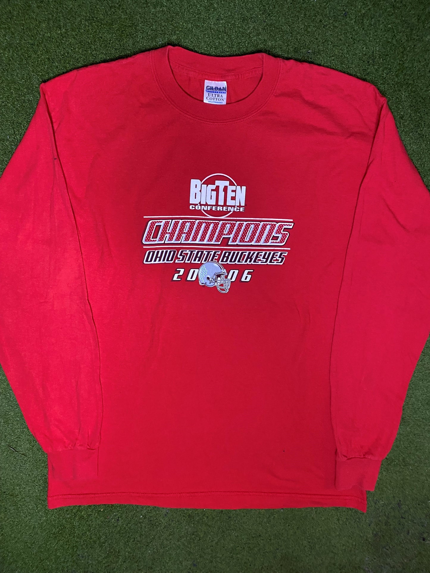 2006 Ohio State - Big 10 Champions - Vintage College Football Long Sleeve (Large) - Gametime Vintage