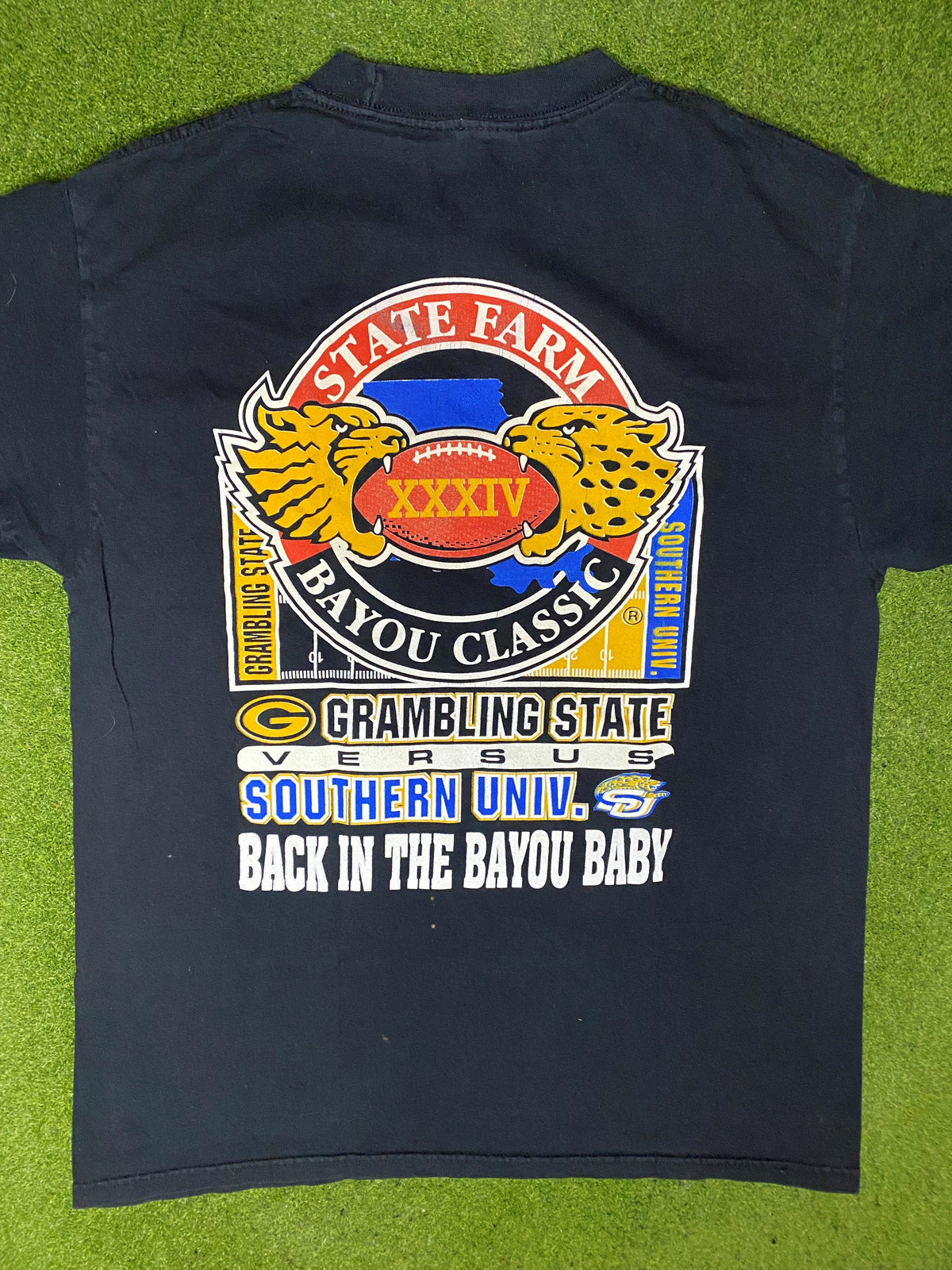 2007 Bayou Classic - Grambling St Vs. Southern - Vintage HBCU T Shirt (Large) - Gametime Vintage