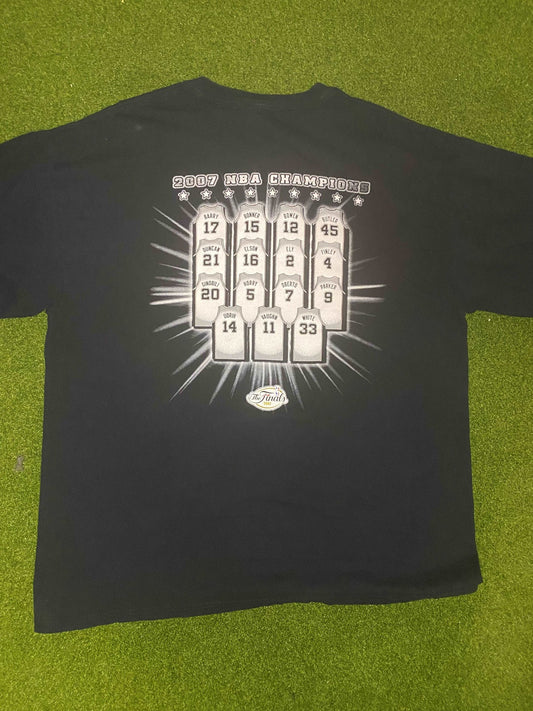 2007 San Antonio Spurs - Double Sided - NBA Champions - Vintage NBA Tee Shirt (XL) - Gametime Vintage