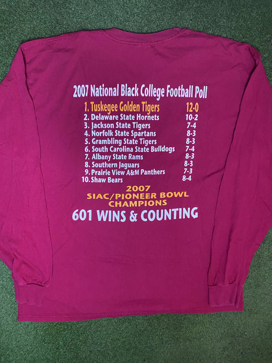 2007 Tuskegee Golden Tigers - National Champions - Vintage HBCU Long Sleeve (XL) - Gametime Vintage