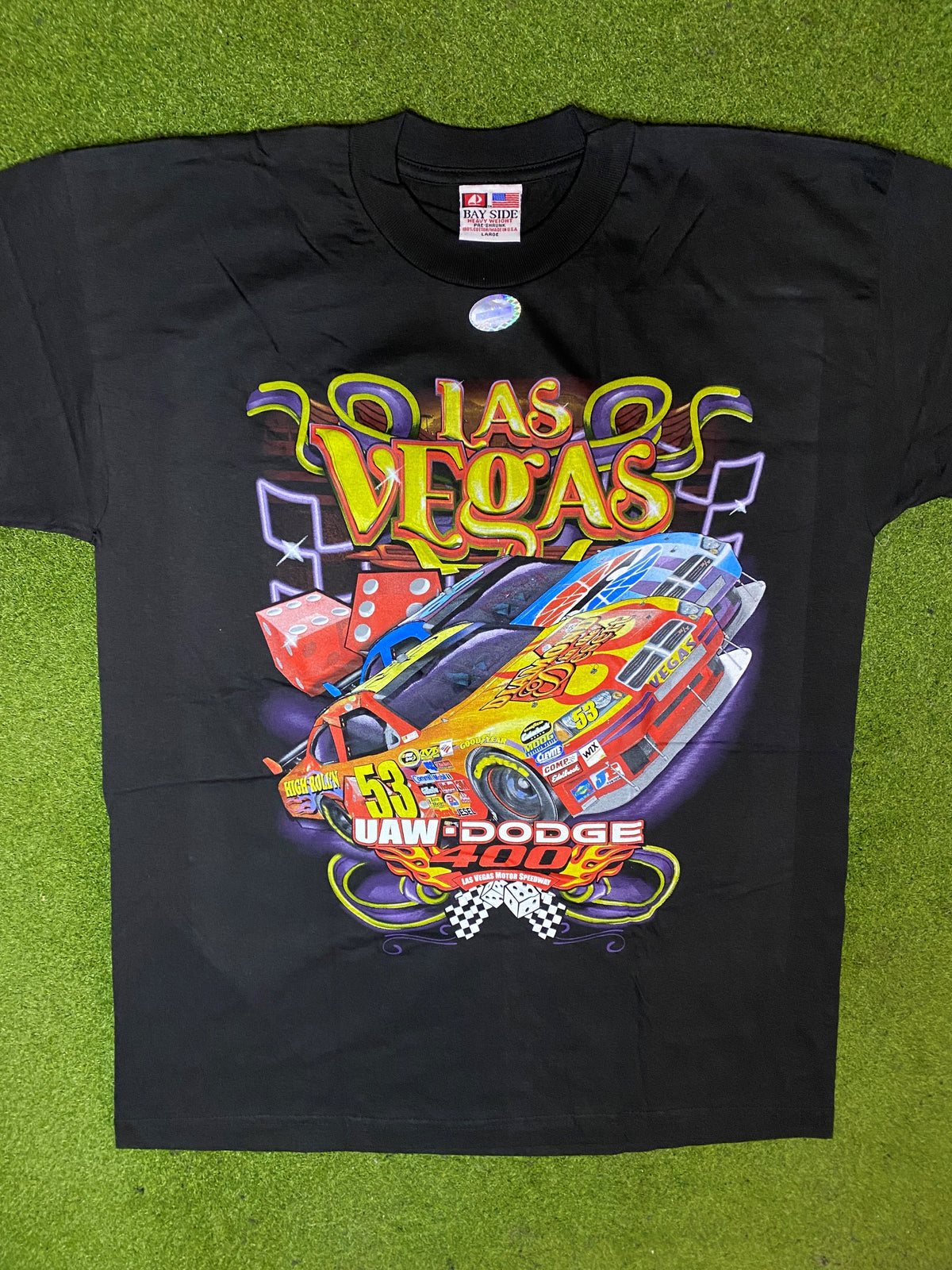 2008 UAW-Dodge 400 - Las Vegas Speedway - Vintage NASCAR T-Shirt (Large) - Gametime Vintage