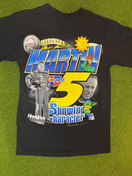 2008 Mark Martin - Kellogs Characters - Double Sided - Vintage NASCAR Shirt (Small) - Gametime Vintage