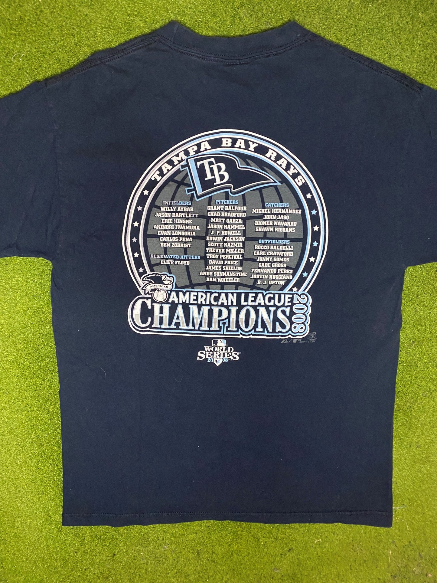 2008 Tampa Bay Rays - World Series - Vintage MLB T-Shirt (Large) - Gametime Vintage