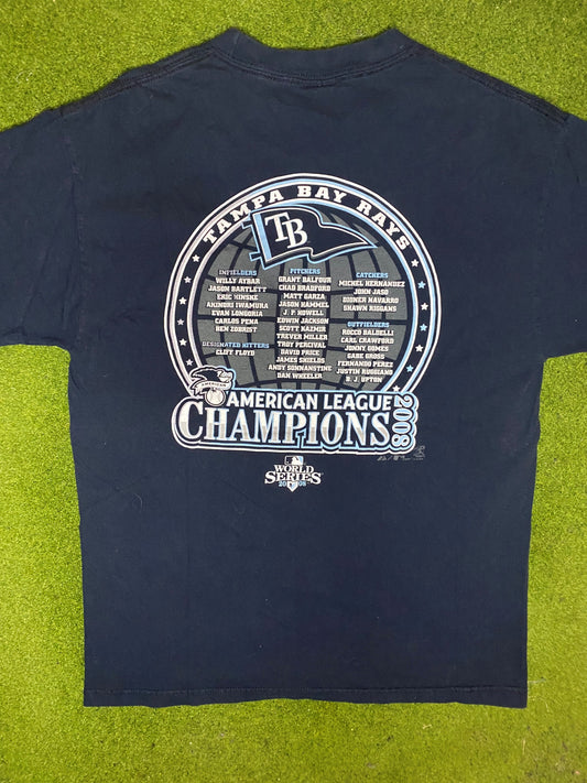 2008 Tampa Bay Rays - World Series - Vintage MLB T-Shirt (Large) - Gametime Vintage