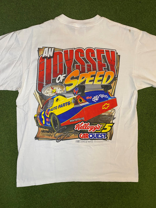 2008 Casey Mears - Tony the Tiger - Double Sided - Vintage NASCAR Shirt (Large) - Gametime Vintage