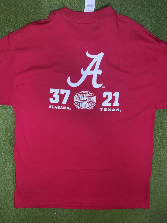 2009 Alabama Crimson Tide - National Champions - Vintage College T-Shirt (XL) - Gametime Vintage