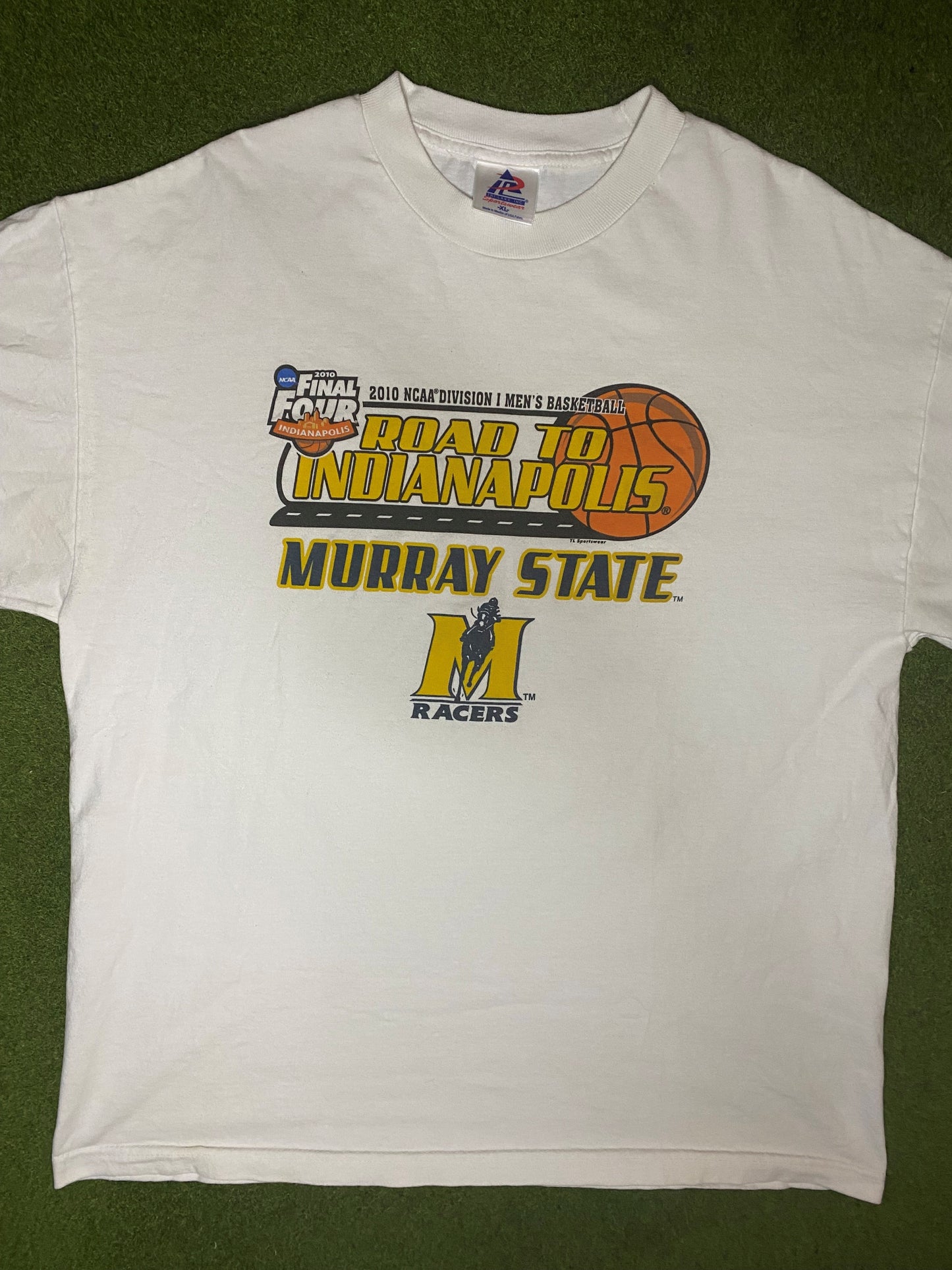 2010 Murray State Racers - Road to Indianapolis - Vintage College T-Shirt (XL) - Gametime Vintage
