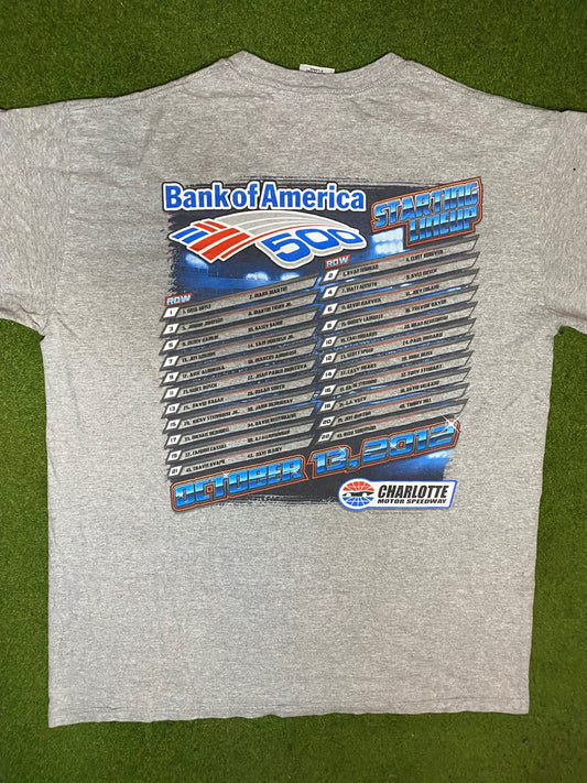 2012 Bank Of America 500 - Charlotte Motor Speedway - Vintage NASCAR T-Shirt (XL) - Gametime Vintage