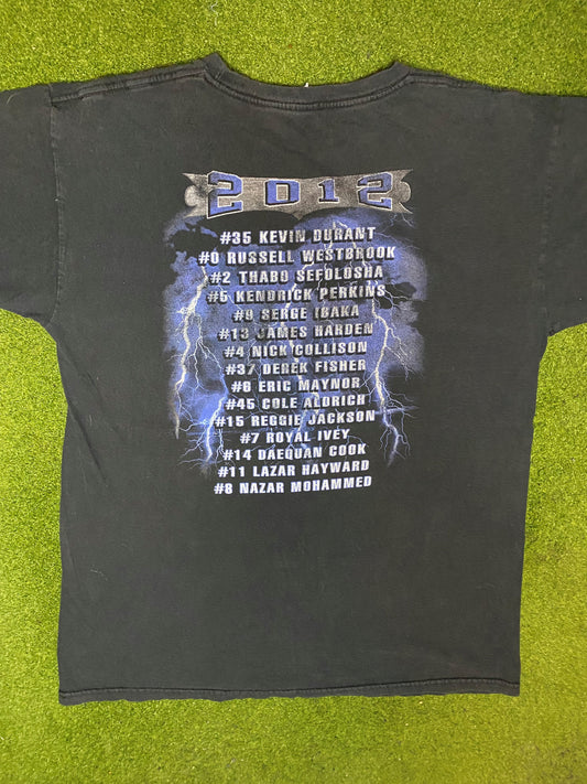 2012 Oklahoma City Thunder - Conference Finals - Vintage NBA T-Shirt (Large) - Gametime Vintage