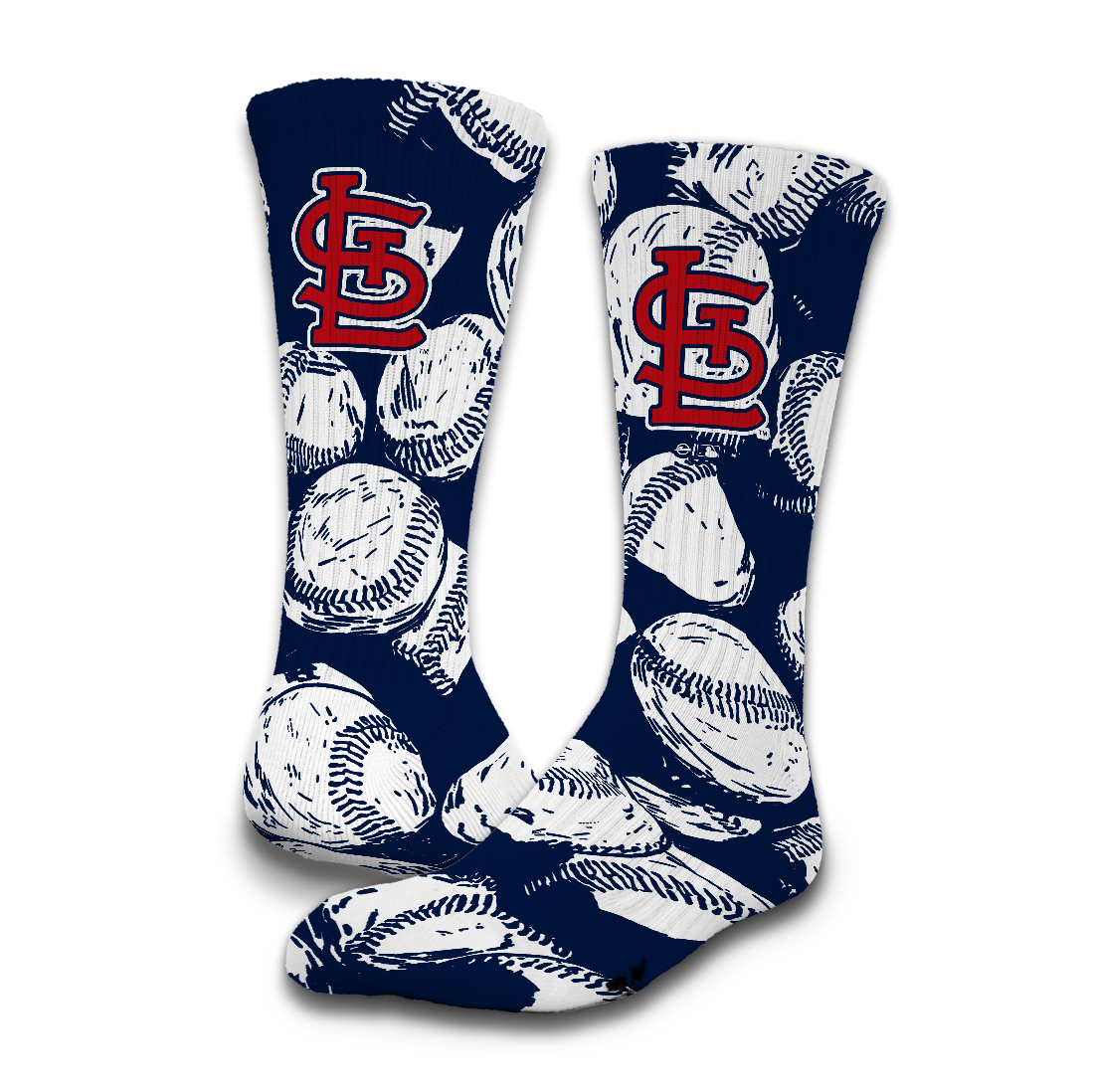 St Louis Cardinals Baseball Pattern Socks