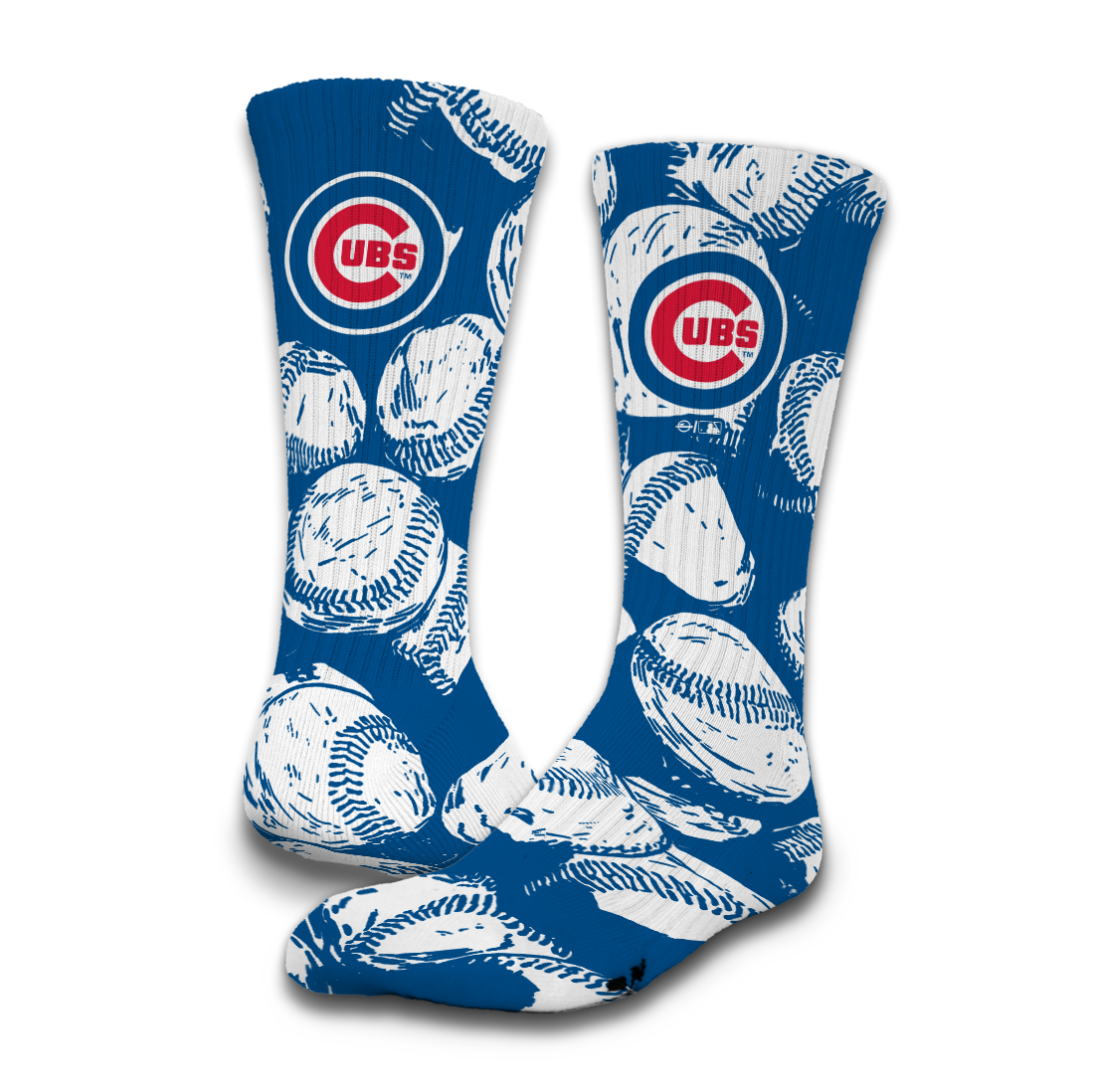 Chicago Cubs Baseball Pattern Socks