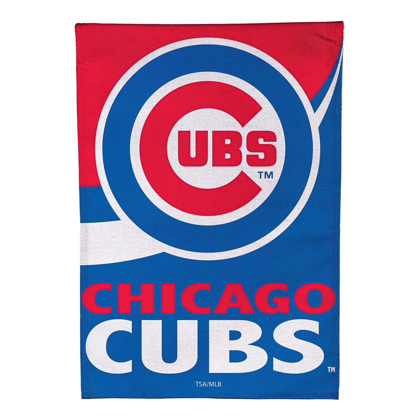 Chicago Cubs Burlap Garden Flag