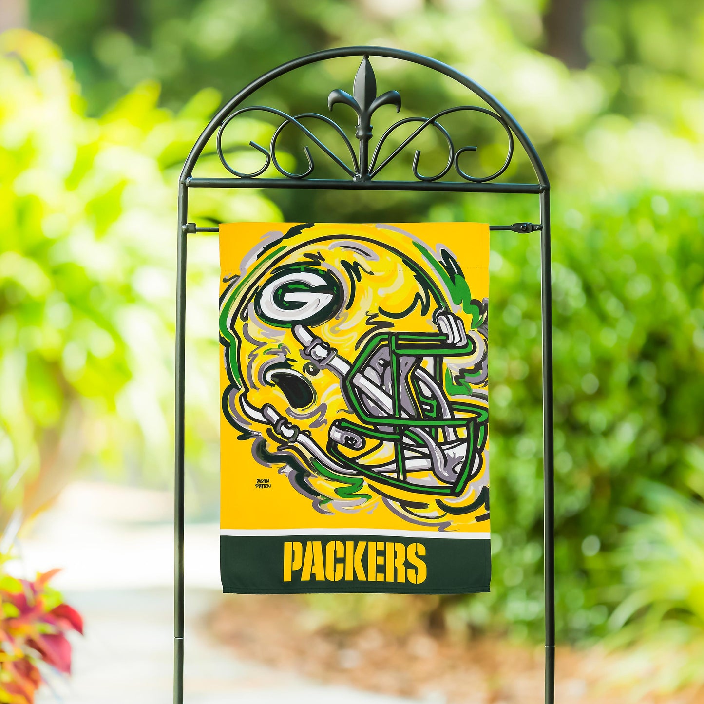Green Bay Packers Justin Patten Suede Garden Flag