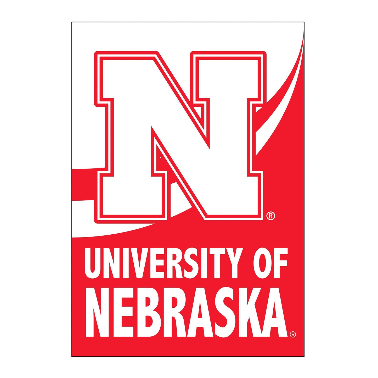 University of Nebraska Burlap Flag GDN Size
