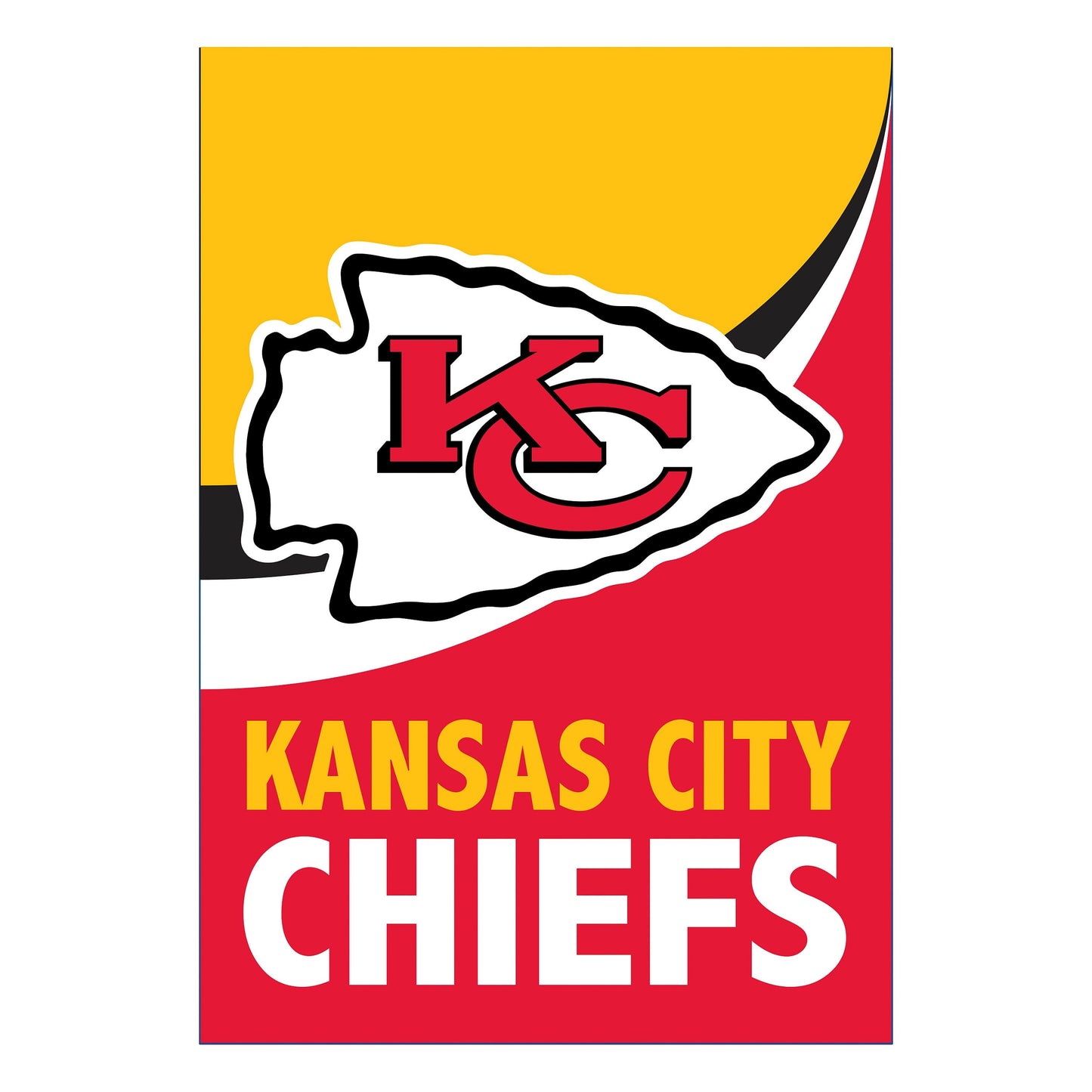 Kansas City Chiefs Burlap Flag GDN Size